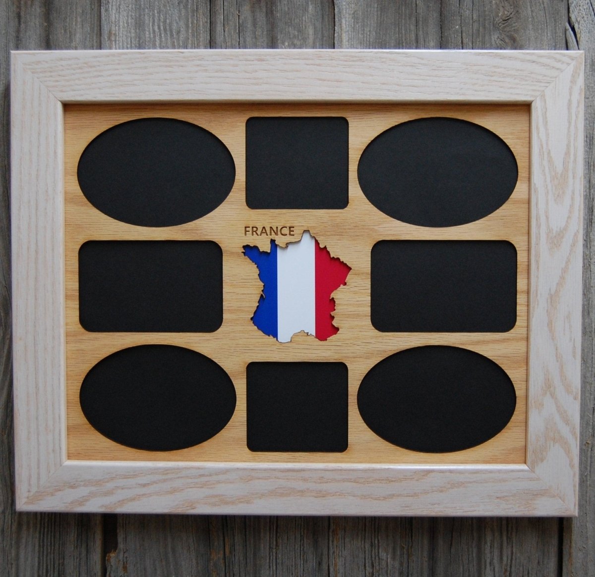 France Picture Frame - 11x14 Frame Hold 8x10 Photo or 8 Photos of Various Size - Legacy Images - Picture Frames - 11x14 Picture Frame country picture frames laser engraved