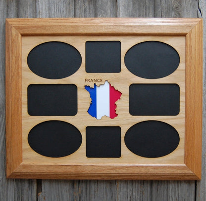 France Picture Frame - 11x14 Frame Hold 8x10 Photo or 8 Photos of Various Size - Legacy Images - Picture Frames - 11x14 Picture Frame country picture frames laser engraved