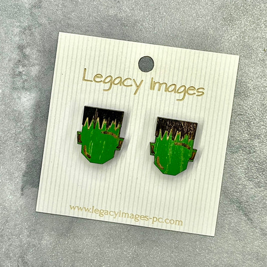 Frankenstein Earrings - Legacy Images - Earrings - Earrings fall halloween laser engraved