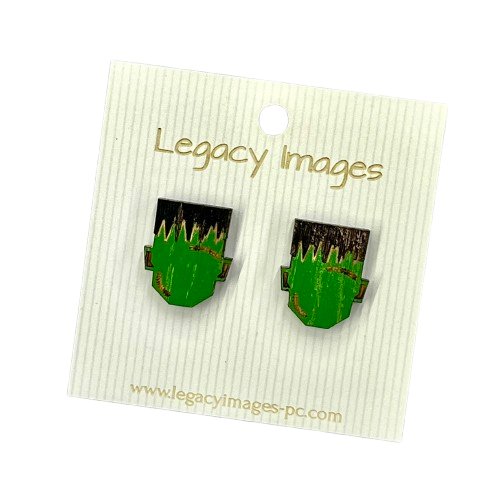 Frankenstein Earrings - Legacy Images - Earrings - Earrings fall halloween laser engraved
