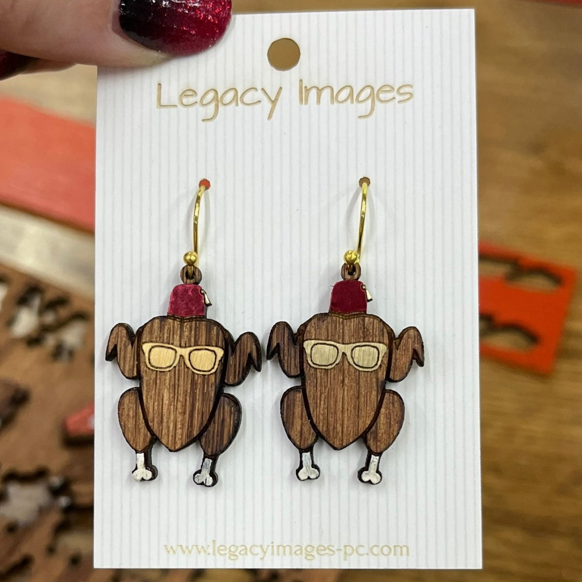 Friendsgiving Earrings - Legacy Images - Earrings holiday holidays laser engraved