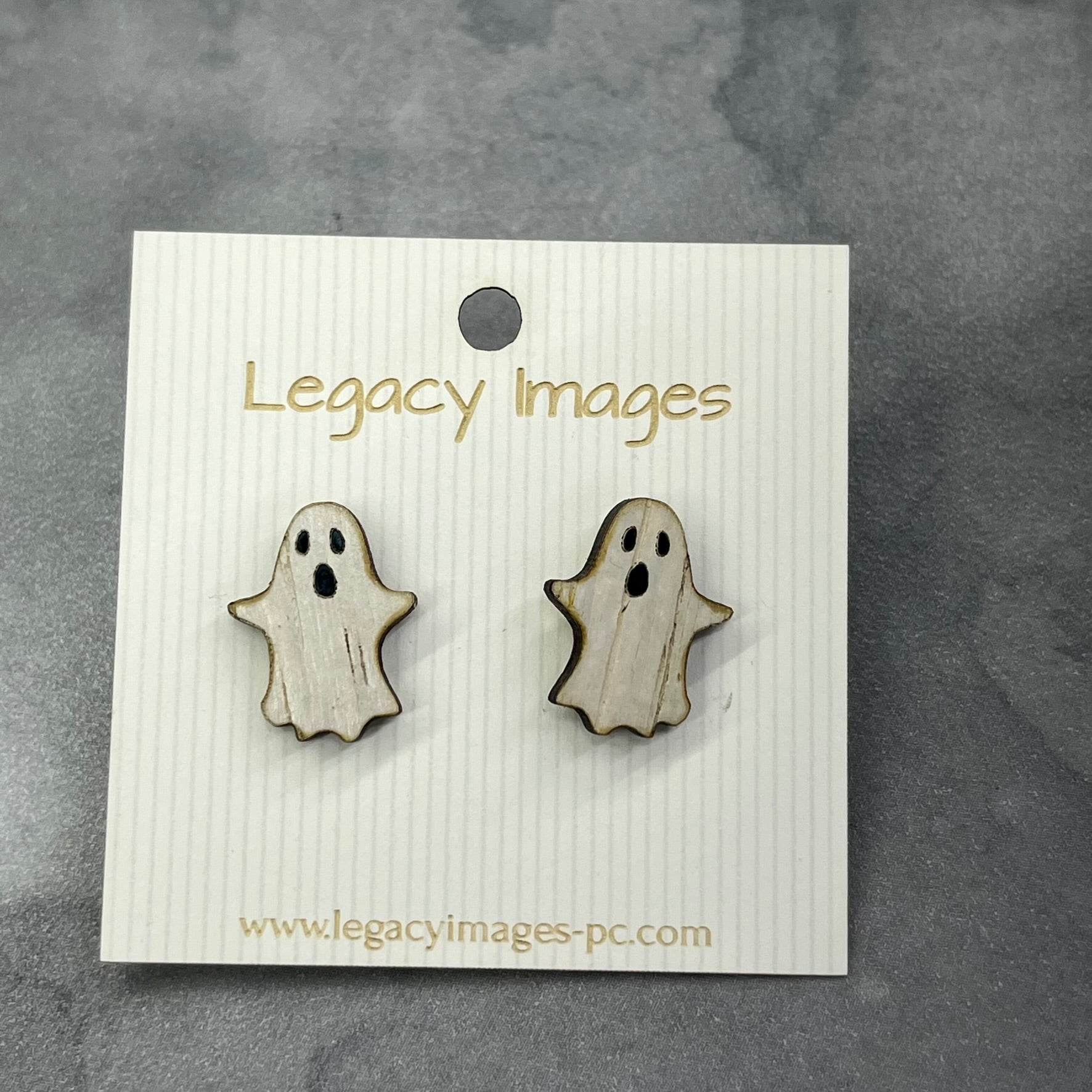 Ghost Earrings - Legacy Images - Earrings - Earrings halloween holiday laser engraved