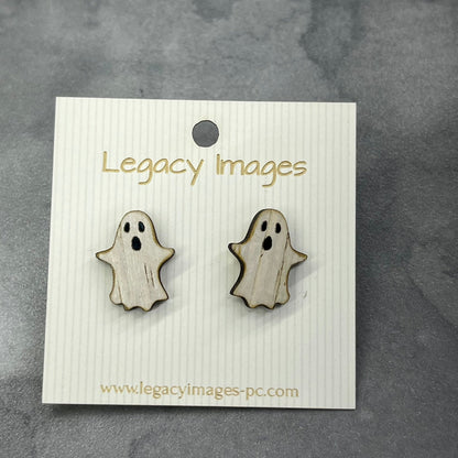 Ghost Earrings - Legacy Images - Earrings - Earrings halloween holiday laser engraved
