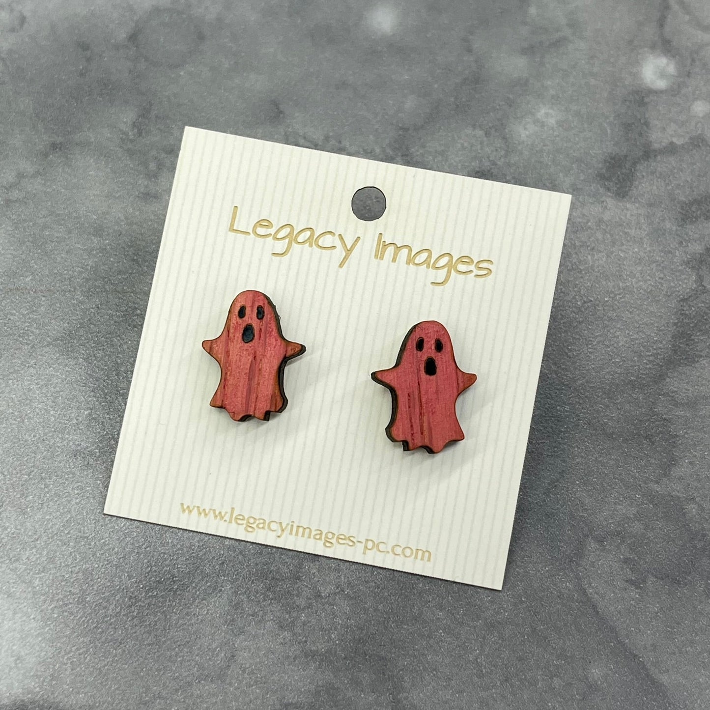 Ghost Earrings - Legacy Images - Earrings - Earrings halloween holiday laser engraved