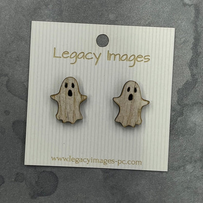 Ghost Earrings - Legacy Images - Earrings - Earrings halloween holiday laser engraved