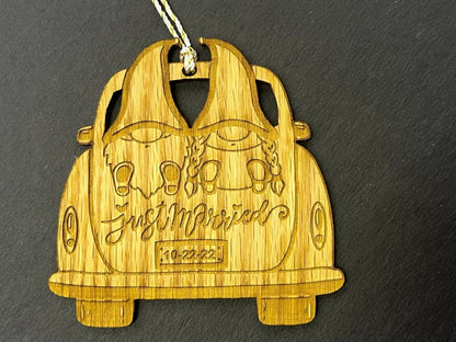 Gnome Wedding Ornament - Legacy Images - Holiday Ornaments - christmas date letter laser engraved