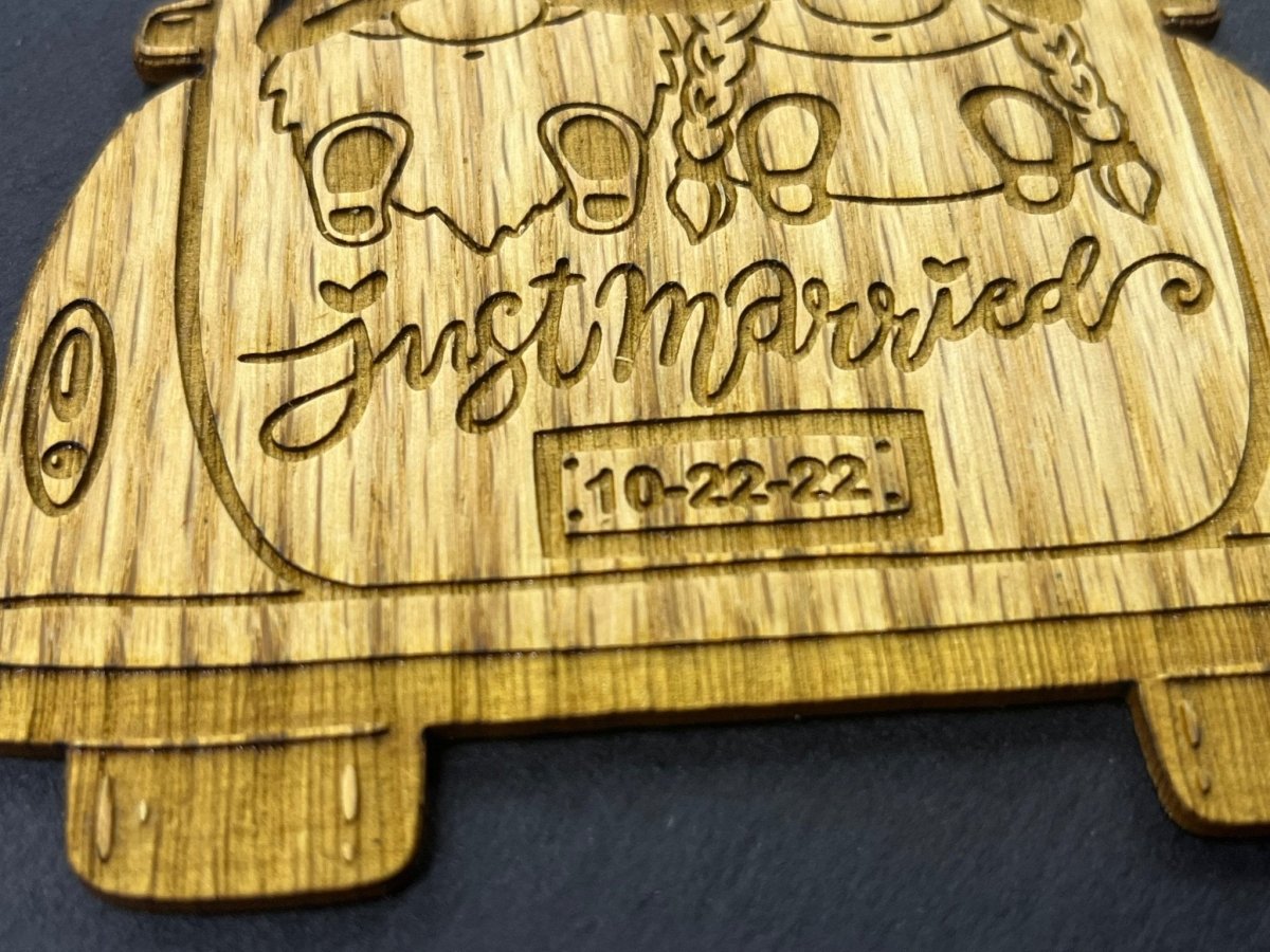 Gnome Wedding Ornament - Legacy Images - Holiday Ornaments - christmas date letter laser engraved