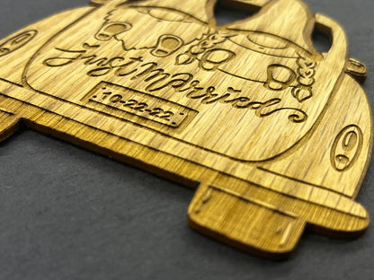 Gnome Wedding Ornament - Legacy Images - Holiday Ornaments - christmas date letter laser engraved