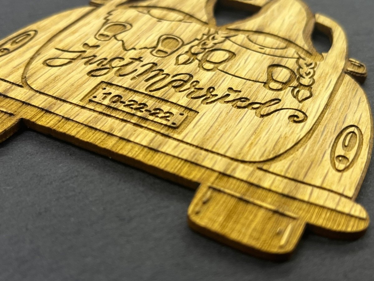 Gnome Wedding Ornament - Legacy Images - Holiday Ornaments - christmas date letter laser engraved