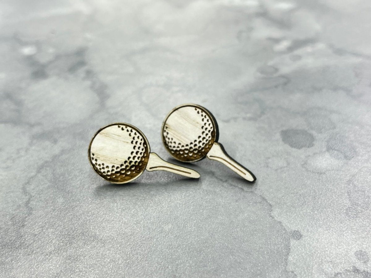 Golf Earrings - Legacy Images - Earrings - Earrings sports stud earrings laser engraved