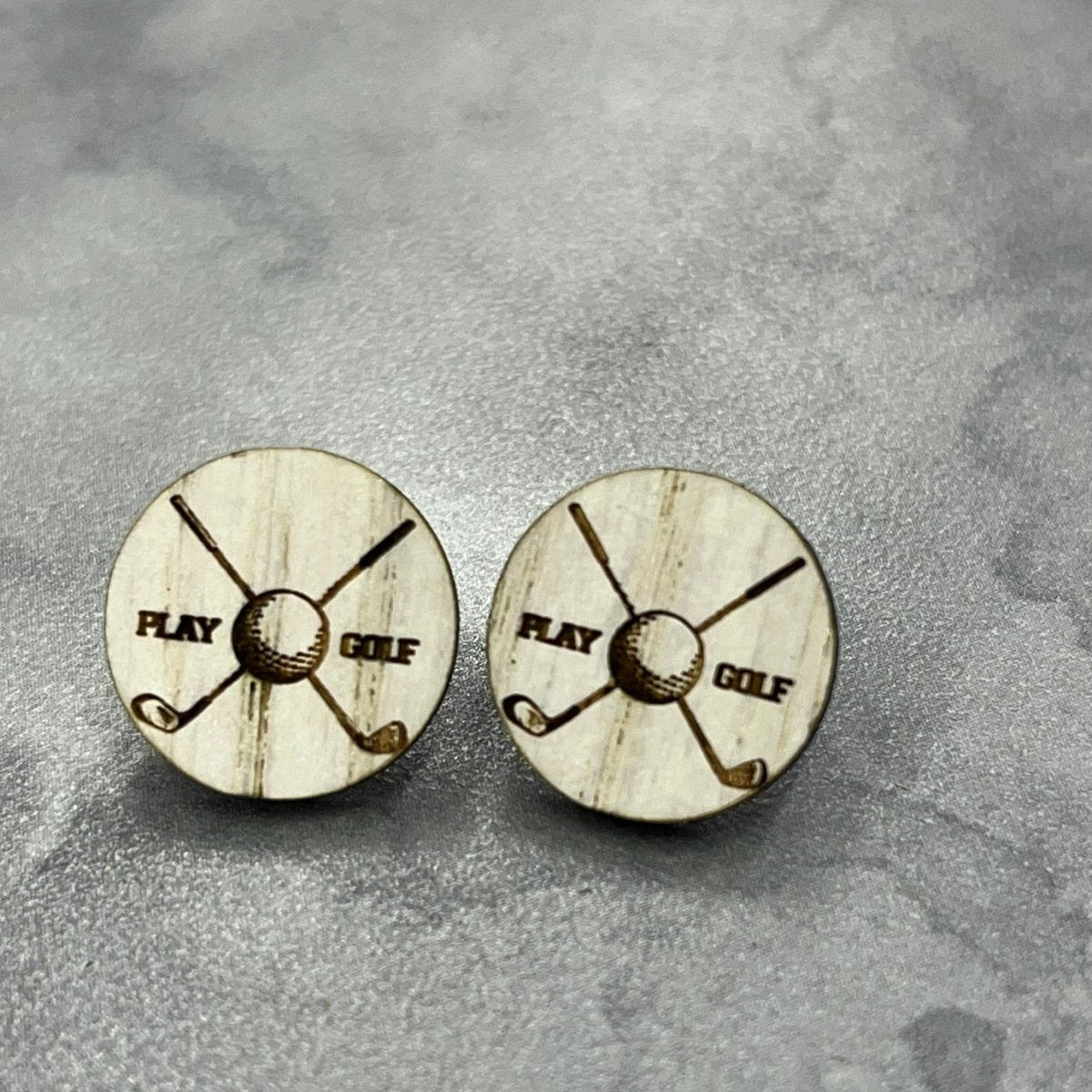 Golf Earrings - Legacy Images - Earrings - Earrings sports stud earrings laser engraved