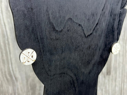 Golf Earrings - Legacy Images - Earrings - Earrings sports stud earrings laser engraved