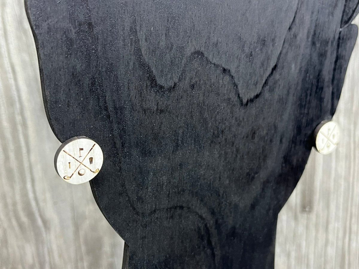 Golf Earrings - Legacy Images - Earrings - Earrings sports stud earrings laser engraved