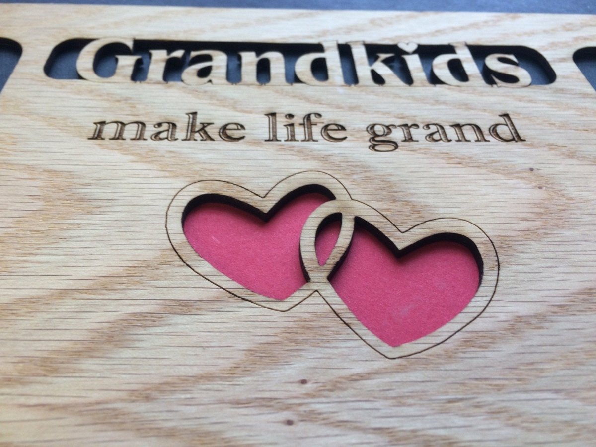 Grandkids Make Life Grand Picture Frame 11"x14" - Legacy Images - Picture Frames - 11x14 Picture Frame family grandkids laser engraved