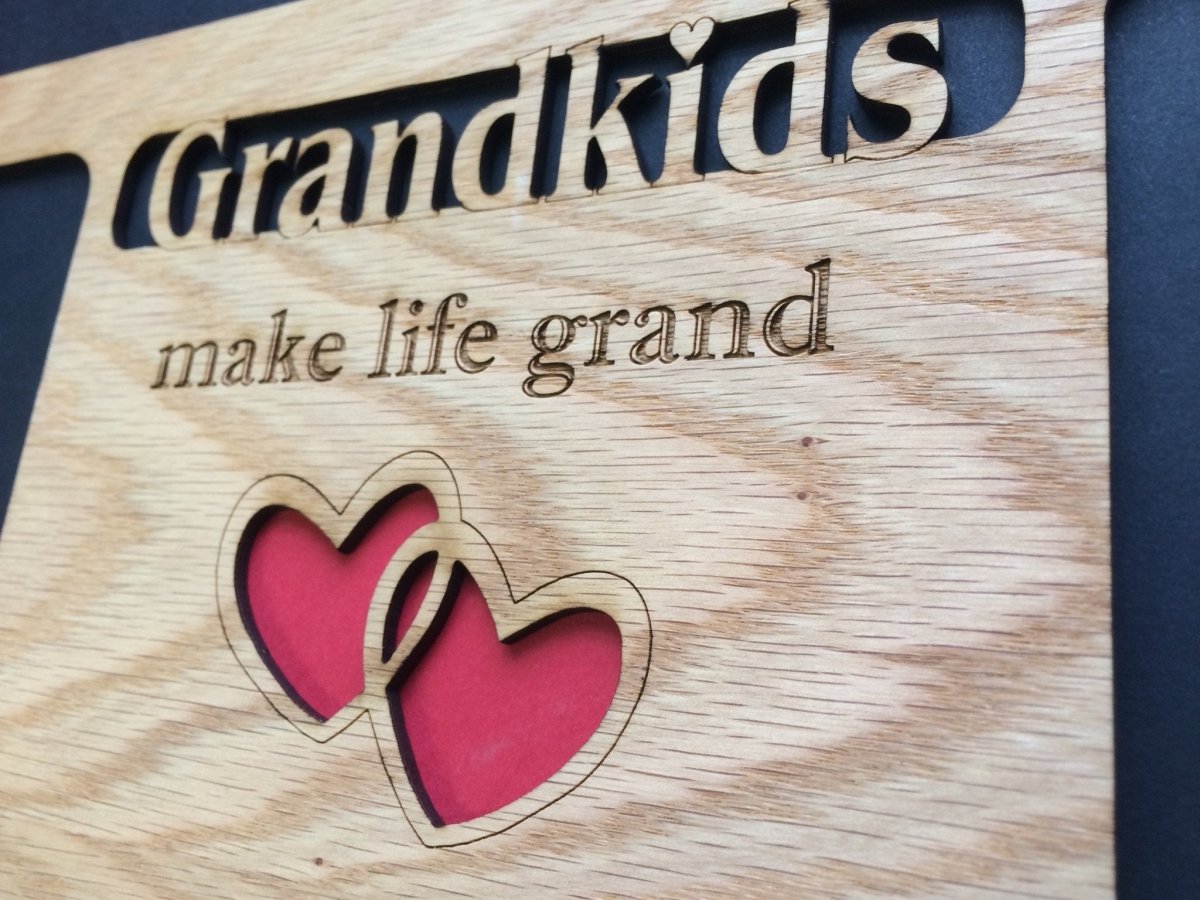 Grandkids Make Life Grand Picture Frame 11"x14" - Legacy Images - Picture Frames - 11x14 Picture Frame family grandkids laser engraved