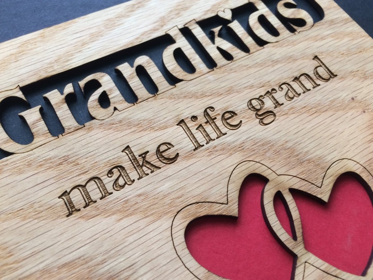 Grandkids Make Life Grand Picture Frame 11"x14" - Legacy Images - Picture Frames - 11x14 Picture Frame family grandkids laser engraved