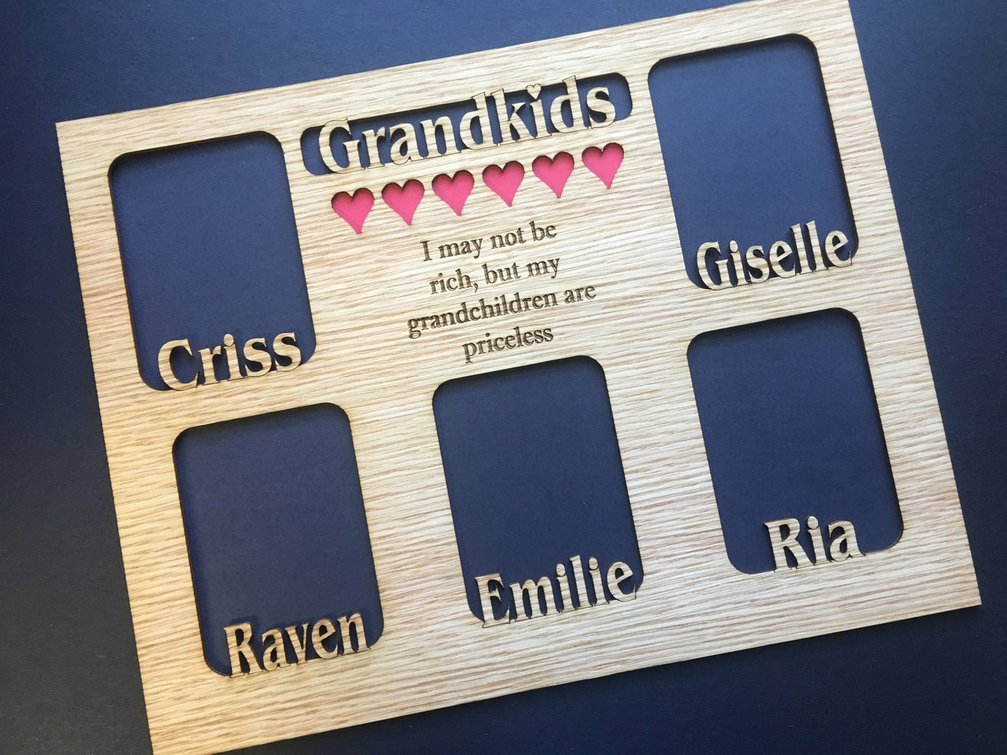 Grandkids Name Picture Frame 11"x14" - Grandkids Name Picture Frame, Picture Frame, home decor, laser engraved - Legacy Images - Legacy Images - Picture Frames