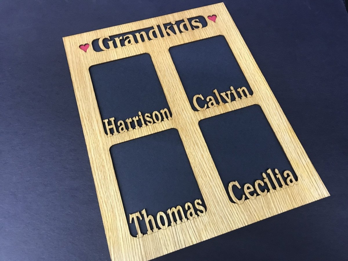 Grandkids Name Picture Frame 11"x14" - Legacy Images - Picture Frames - 11x14 Picture Frame custom grandkids family laser engraved