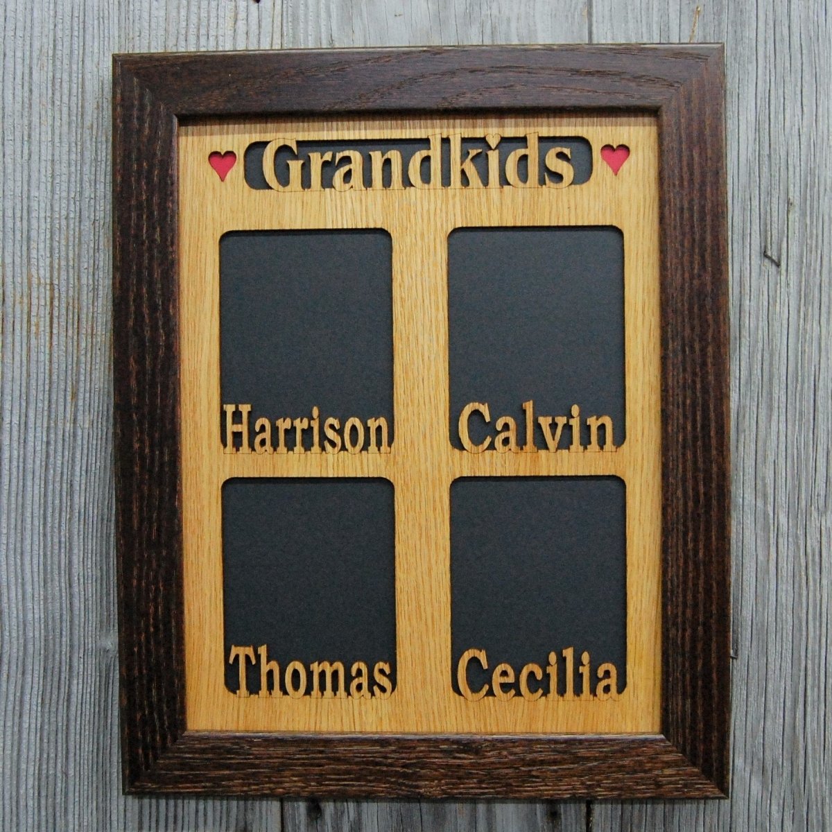 Grandkids Name Picture Frame 11"x14" - Legacy Images - Picture Frames - 11x14 Picture Frame custom grandkids family laser engraved