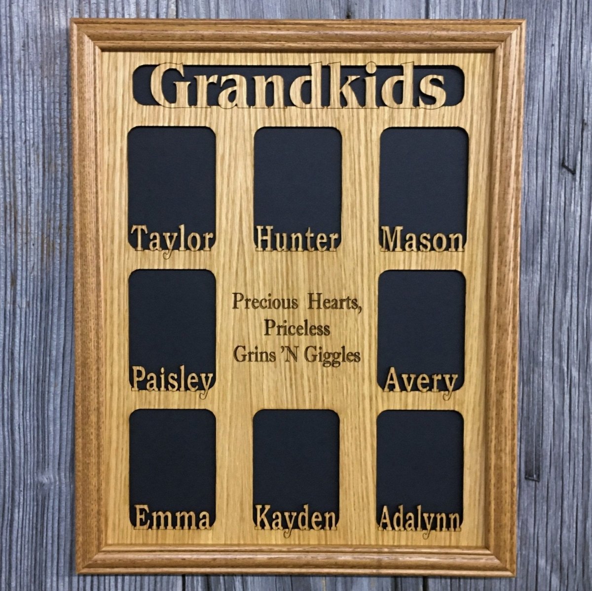 Grandkids Name Picture Frame 11"x14" - Legacy Images - Picture Frames - 11x14 Picture Frame custom grandkids family laser engraved