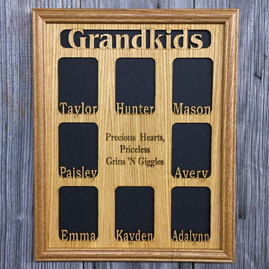 Grandkids Name Picture Frame 11"x14" - Legacy Images - Picture Frames - 11x14 Picture Frame custom grandkids family laser engraved