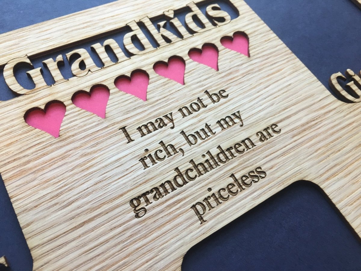 Grandkids Name Picture Frame 11"x14" - Legacy Images - Picture Frames - 11x14 Picture Frame custom grandkids family laser engraved