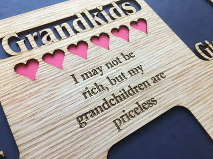 Grandkids Name Picture Frame 11"x14" - Legacy Images - Picture Frames - 11x14 Picture Frame custom grandkids family laser engraved