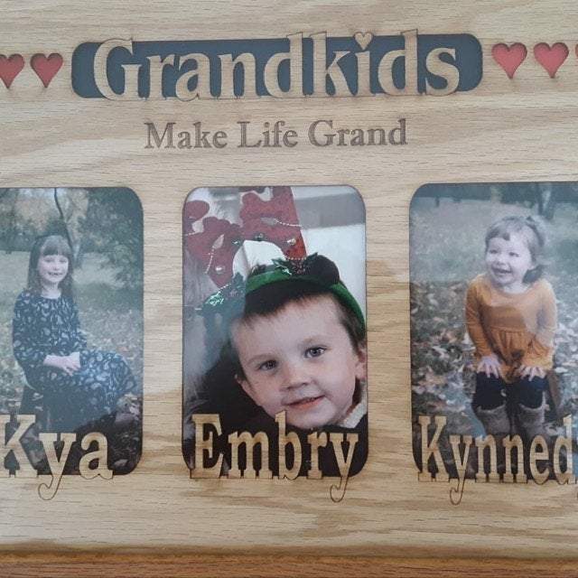 Grandkids Name Picture Frame 11"x14" - Legacy Images - Picture Frames - 11x14 Picture Frame custom grandkids family laser engraved