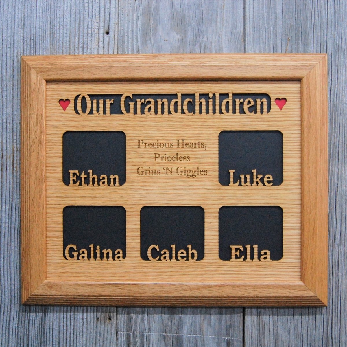 Grandkids Name Picture Frame 11"x14" - Legacy Images - Picture Frames - 11x14 Picture Frame custom grandkids family laser engraved