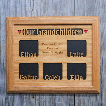 Grandkids Name Picture Frame 11"x14" - Legacy Images - Picture Frames - 11x14 Picture Frame custom grandkids family laser engraved