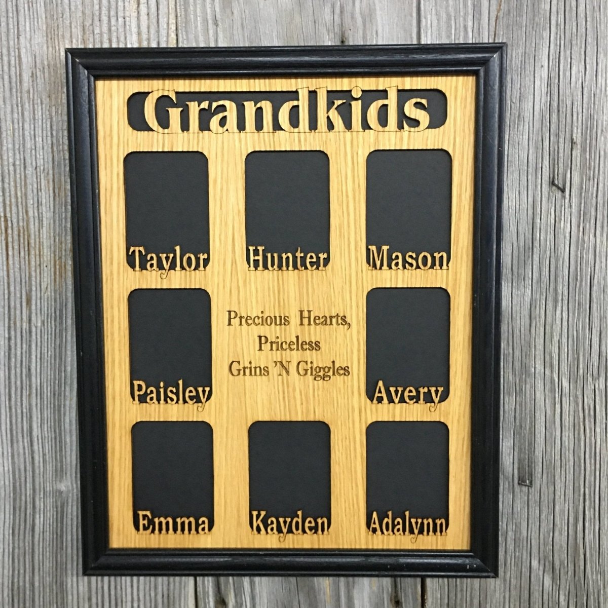 Grandkids Name Picture Frame 11"x14" - Legacy Images - Picture Frames - 11x14 Picture Frame custom grandkids family laser engraved