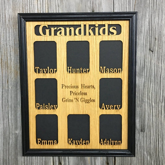 Grandkids Name Picture Frame 11"x14" - Legacy Images - Picture Frames - 11x14 Picture Frame custom grandkids family laser engraved