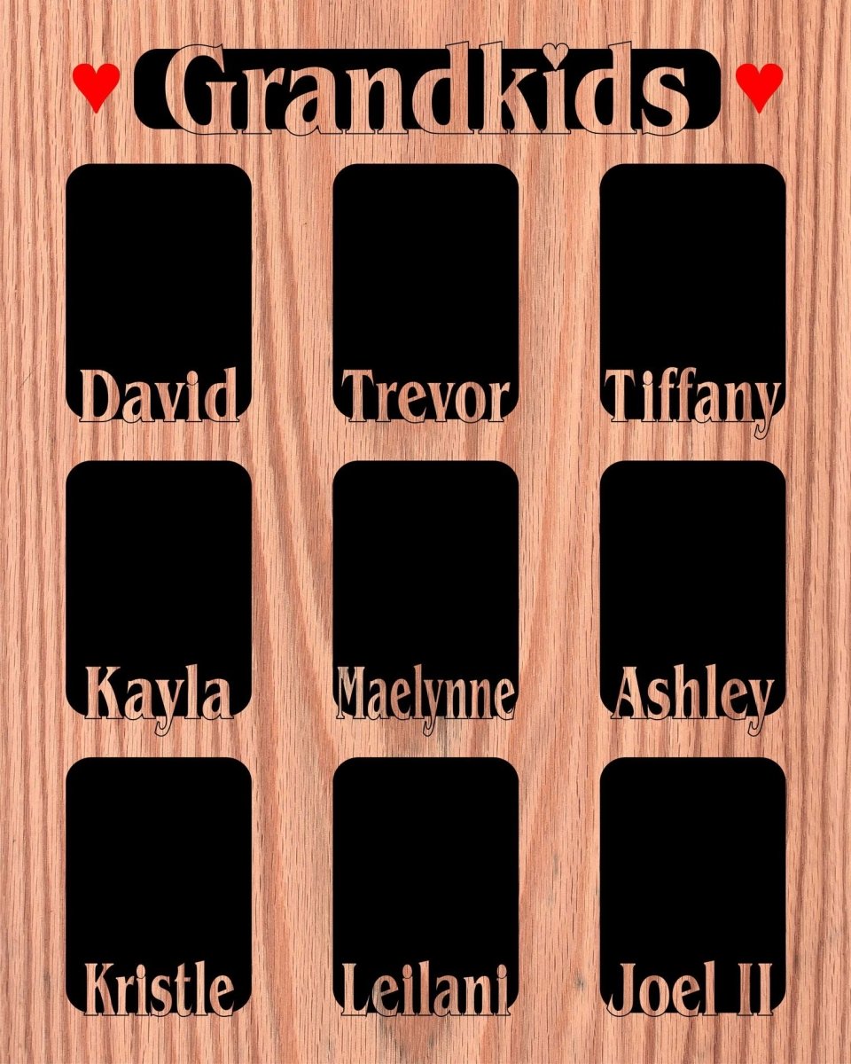 Grandkids Name Picture Frame 16"x20" - Legacy Images - Picture Frames - 16x20 picture frame custom grandkids family laser engraved