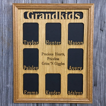 Grandkids Name Picture Frame 16"x20" - Legacy Images - Picture Frames - 16x20 picture frame custom grandkids family laser engraved