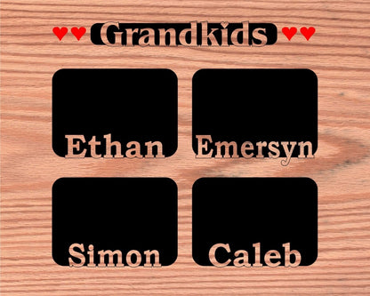 Grandkids Name Picture Frame 16"x20" - Legacy Images - Picture Frames - 16x20 picture frame custom grandkids family laser engraved