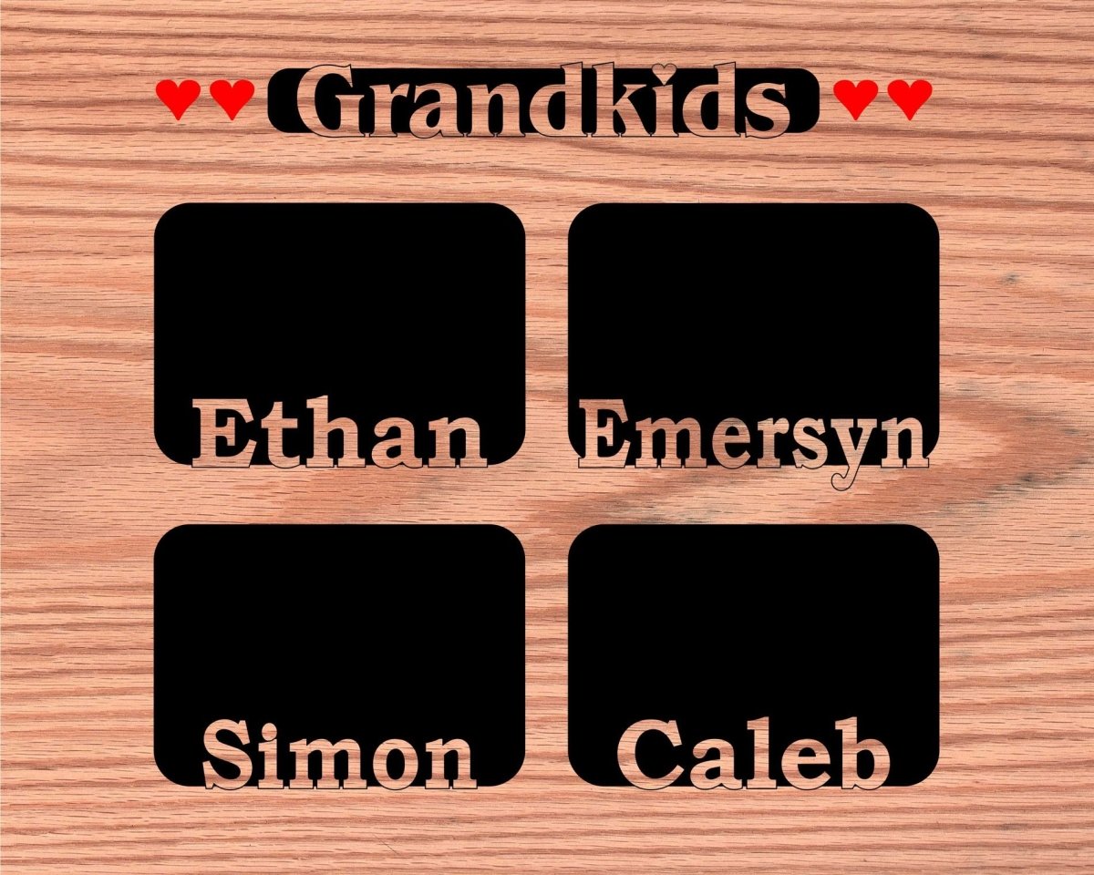 Grandkids Name Picture Frame 16"x20" - Legacy Images - Picture Frames - 16x20 picture frame custom grandkids family laser engraved