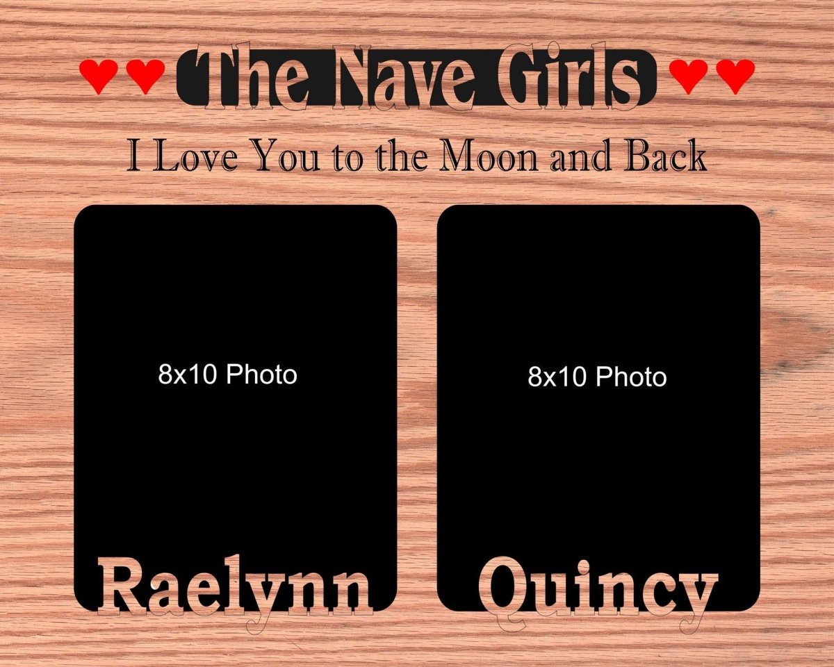 Grandkids Name Picture Frame 16"x20" - Legacy Images - Picture Frames - 16x20 picture frame custom grandkids family laser engraved