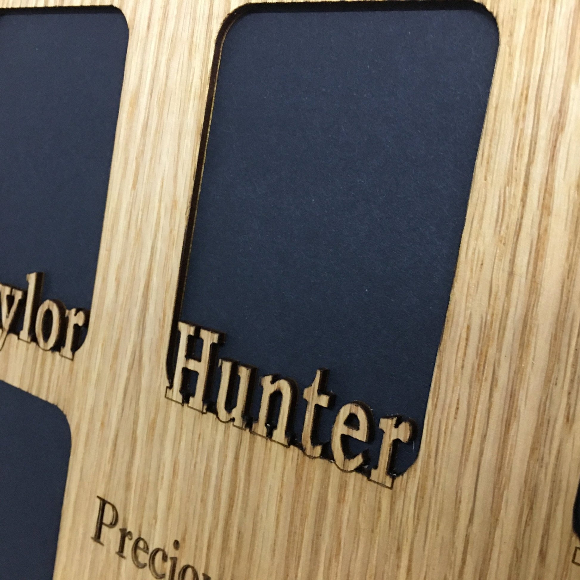 Grandkids Name Picture Frame 18x24 - Legacy Images - 18x24 picture frame custom grandkids family laser engraved