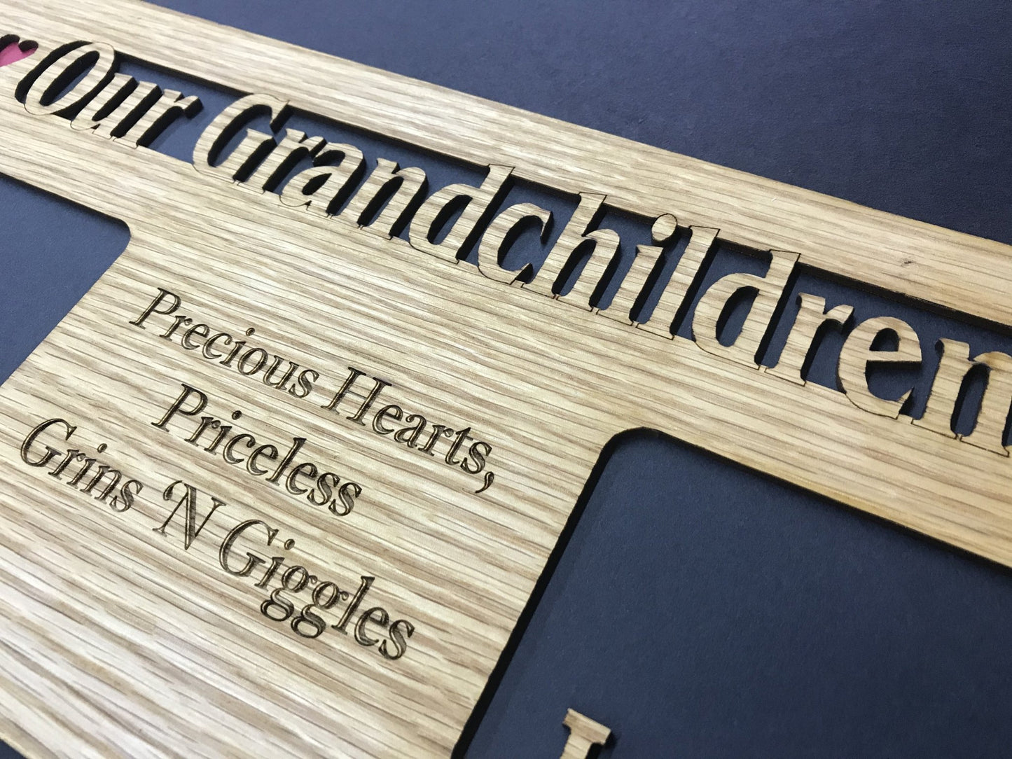 Grandkids Name Picture Frame 18x24 - Legacy Images - 18x24 picture frame custom grandkids family laser engraved