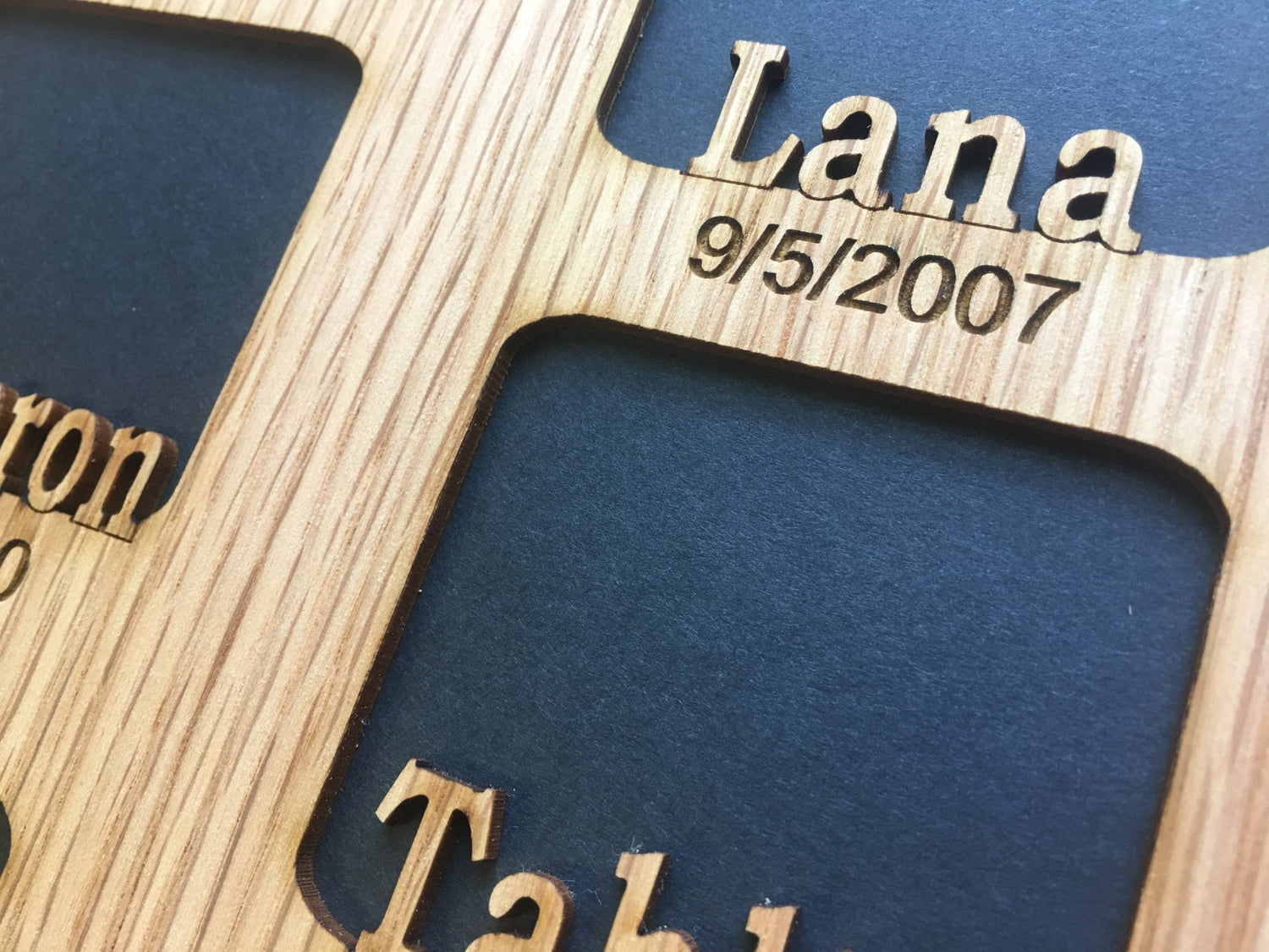 Grandkids Name Picture Frame w/ Date - 11x14 Grandkids Name Picture Frame w/ Date, Picture Frame, home decor, laser engraved - Legacy Images - Legacy Images - Picture Frames