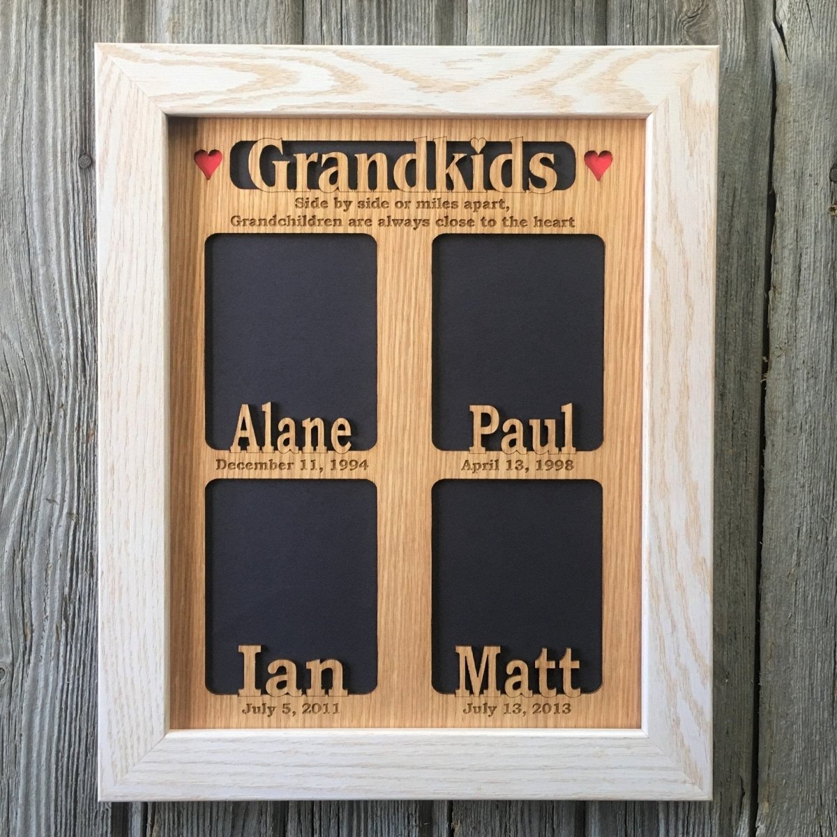 Grandkids Name Picture Frame with Dates - Legacy Images - Picture Frames - 11x14 Picture Frame date family laser engraved