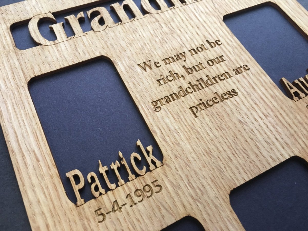 Grandkids Name Picture Frame with Dates - Legacy Images - Picture Frames - 11x14 Picture Frame date family laser engraved