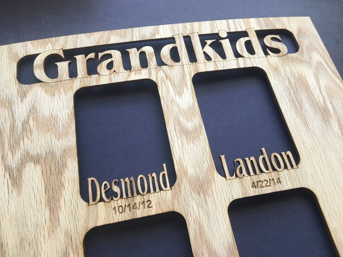 Grandkids Name Picture Frame with Dates - Legacy Images - Picture Frames - 11x14 Picture Frame date family laser engraved