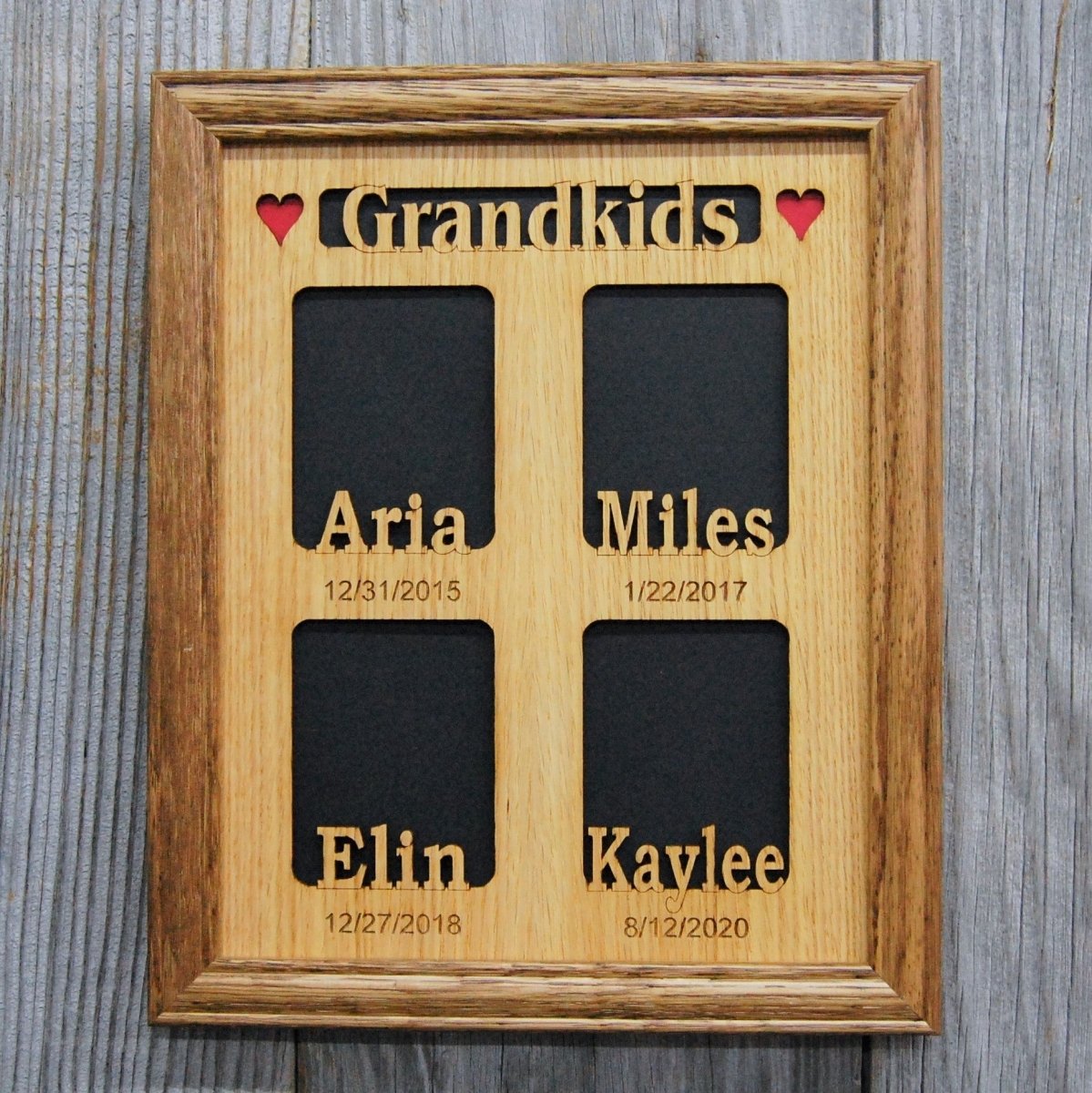 Grandkids Name Picture Frame with Dates - Legacy Images - Picture Frames - 11x14 Picture Frame date family laser engraved