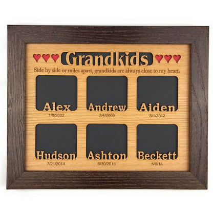 Grandkids Name Picture Frame with Dates - Legacy Images - Picture Frames - 11x14 Picture Frame date family laser engraved