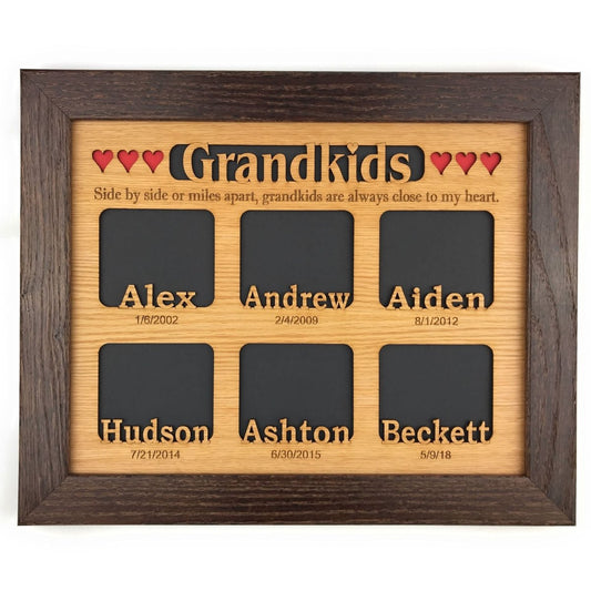Grandkids Name Picture Frame with Dates - Legacy Images - Picture Frames - 11x14 Picture Frame date family laser engraved