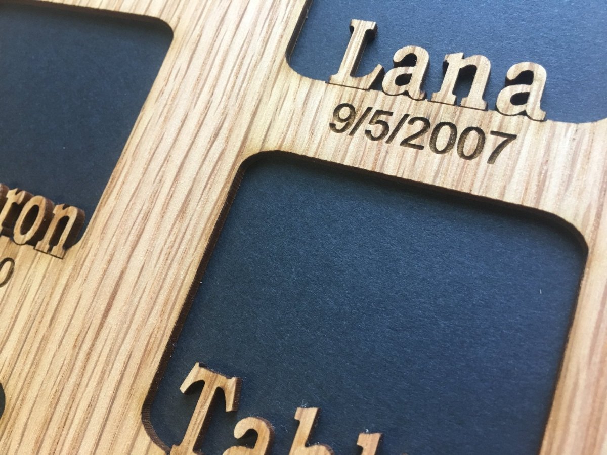 Grandkids Name Picture Frame with Dates - Legacy Images - Picture Frames - 11x14 Picture Frame date family laser engraved