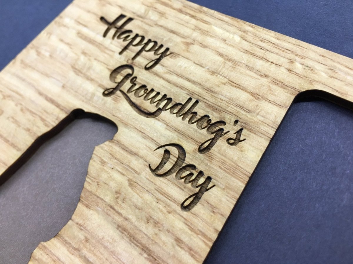Groundhogs Day Picture Frame - 5x7 Frame Hold 3x4 Photo - Legacy Images - Picture Frames - 5x7 picture frame groundhog's day holiday laser engraved