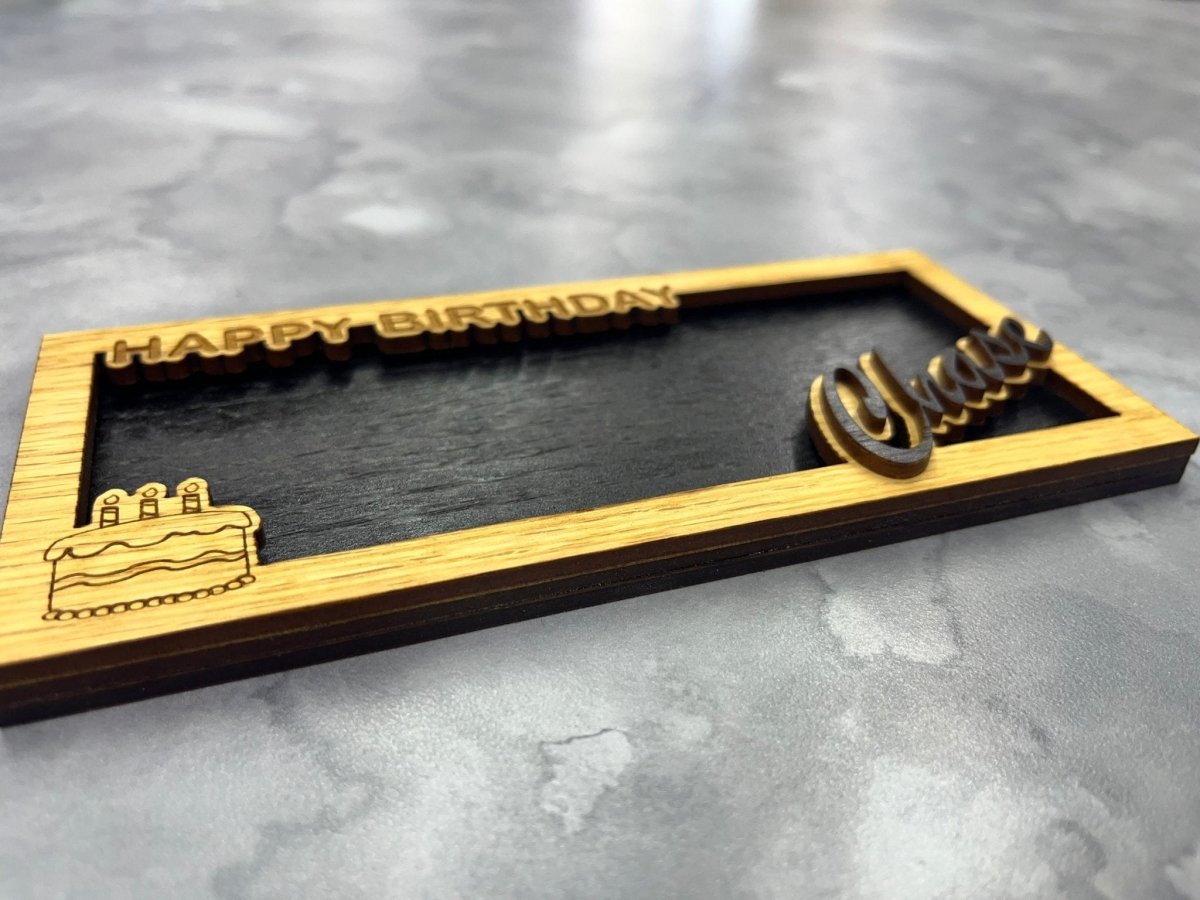 Happy Birthday Personalized Money Holder - Legacy Images - birthday name laser engraved