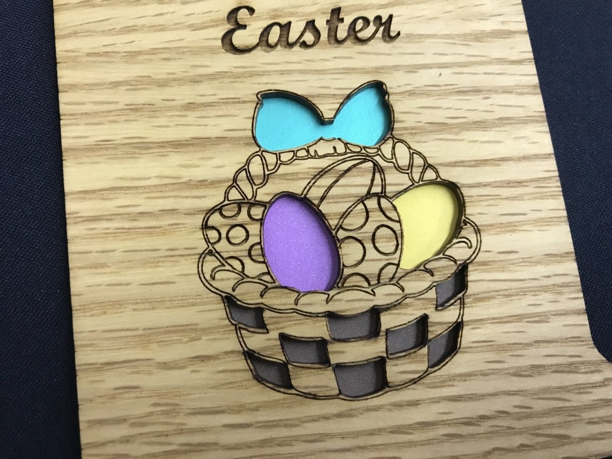 Happy Easter Picture Frame - 5x7 Frame Holds 3x4 Photo - Legacy Images - Picture Frames - 5x7 picture frame easter family laser engraved